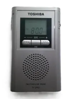 ★TOSHIBA 東芝 AM/FM ポケット ラジオ TY-SPR2(S)★のサムネイル