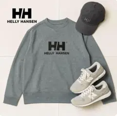E246@ HELLY HANSEN クルーネック裏起毛スウェット グレー