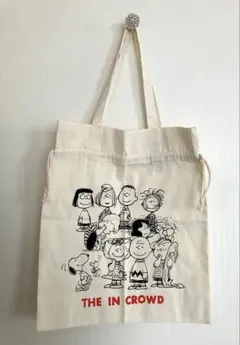 新品＊スヌーピー　帆布2wayトートバッグ 巾着ショルダーバッグe