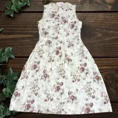 フラワープリント ノースリーブ ワンピース 花柄 フェアリー