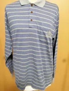 メンズ EP Polo 青 長袖ポロシャツ