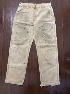 一点物】Carhartt 刺し子 リメイク ダブルニー ショーツ 30インチ