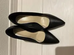 ブラック ポインテッドトゥ ハイヒール