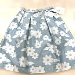 M'S GRACY 花柄フレアスカート 40 ひざ丈 ホワイト リボン付き - メルカリ