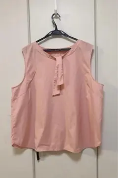 未使用　ミントブリーズ　タイ付きノースリーブブラウス