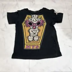 ヒステリックミニ　半袖Tシャツ　ブラック　プリント　ミイラ