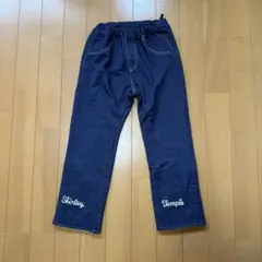 Shirley Temple デニム風パンツ 裾折り返しうさぎ刺繍のサムネイル