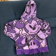 【Disney】ミニー＆デイジー 総柄パーカー／Mサイズ