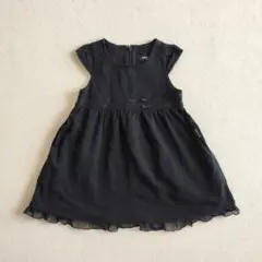 COMME CA ISM コムサ ワンピース 90 ブラック リボン フォーマル