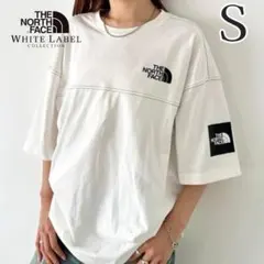 韓国限定✨ THE NORTH FACE ロゴ ステッチ Tシャツ ホワイトS