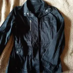 COMME CA ISM ブラックジャケット M ミリタリー