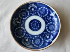 明治〜大正期 伊万里 染付 菊花文 小皿 豆皿13cm