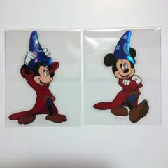 ミッキーマウス ファンタジア ステッカー 2枚セット 【匿名配送】
