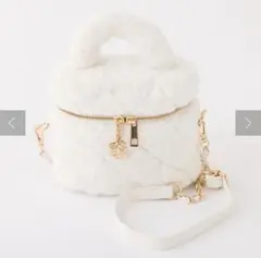 ナイスクラップ♡フェイクファーキルティングバニティバッグ