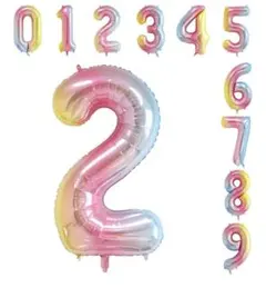 カラフル数字バルーン 2
