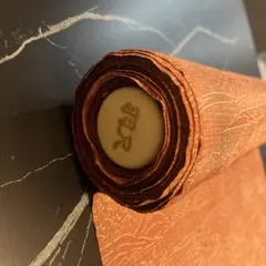 【最終大幅値下げ】未使用 反物 和柄 オレンジ系 小紋 花柄 風景文様 着物生地