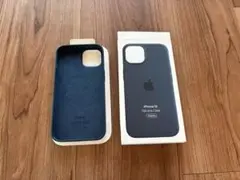 純正iPhone14用 MagSafe対応シリコンケース ネイビー
