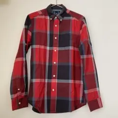 Gap スリムフィット 長袖シャツ 赤黒チェック