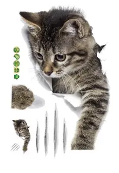 未使用品 ウォールステッカー 猫 インテリア かわいい 壁 装飾 デコレーション