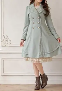 ❤新品タグ付❤axes femme❤レース装飾 トレンチコート ミント M