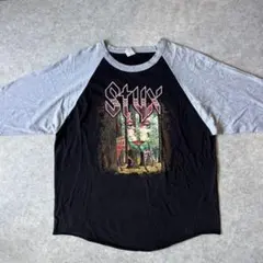00s STYX スティクス ラグラン バンドTシャツ 1977ツアー 黒グレーのサムネイル