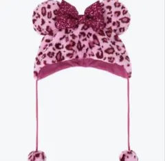 ディズニーミニーマウスヒョウ柄ファンキャップ
