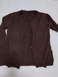 ブラウン アンサンブル　 ウールカシミヤ混