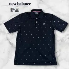 【new balance】ニューバランス　ゴルフ 半袖 ポロシャツ 千鳥 総柄のサムネイル