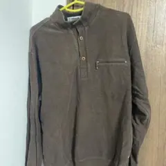 renoma ブラウン ハーフジップ トレーナー 3枚目着画