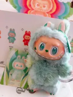 POP MART ぬいぐるみ 緑 約15cm カード付き