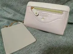 二つ折り財布カードケース チェーン付き多収納コンパクト人気♡ピンク系