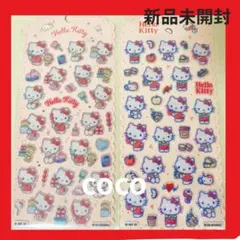 【新品未開封】サンリオ　シール　ふんわりフェルトシール　キティ　2種　海外