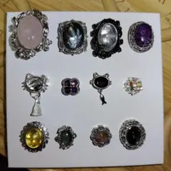 天然石パーツ１２個