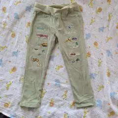 クレードスコープ　キッズ ロングパンツ 110cm 乗り物刺繍 カーキのサムネイル