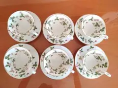 〔美品〕WEDGWOOD　ウエッジウッドカップ＆ソーサー　６脚