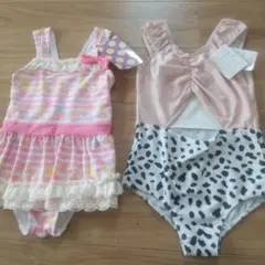 女の子用水着セット 120cm 130cm ピンク
