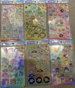 サンリオ キャラクターズ　6シートセット　キラッとシール　セリア