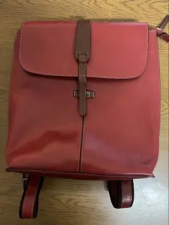 レッド レザー リュック バックパックのサムネイル
