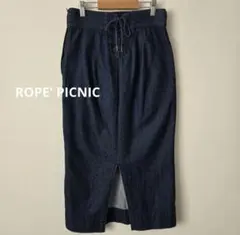 【ROPE' PICNIC】デニム　スカート　バックレースアップ　Iライン