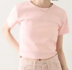 mystic カラーチビTシャツ ピンク クロップのサムネイル