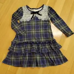 チェック柄フリルワンピース 100サイズ