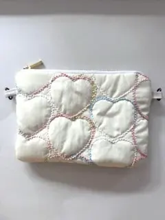 韓国布　撥水風生地　横16センチ×高さ11センチポーチ・マルチポーチハンドメイド