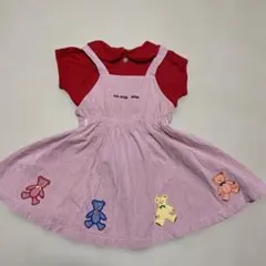 ミキハウス　チエコサク　ジャンバースカートセット　100