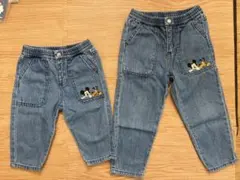 【美品】ZARA ミッキー デニムパンツ 86cm 110cm