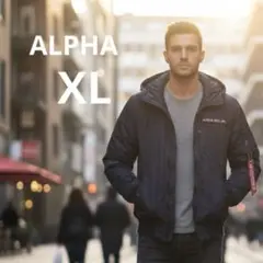 ALPHA INDUSTRIES フード付きネイビージャケット