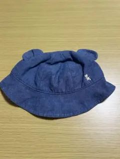 familiar デニムブルー耳付き帽子 45-47cm