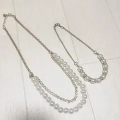 パール ネックレス 2点 セット パーティドレス
