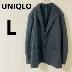 ユニクロ　UNIQLO テーラードジャケット　【L】　千鳥格子柄　ポケット
