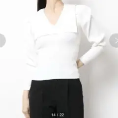 スナイデル　SNIDEL スクエアカラーニットプルオーバー　トップス