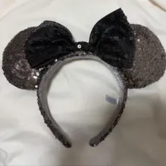 東京ディズニーリゾート カチューシャ スパンコール ブラック ブラウン